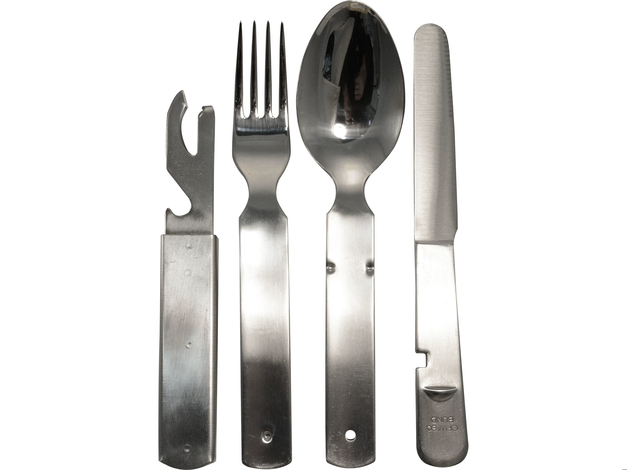 Military Surplus German 4Piece SS Utensil Kit Grade 2