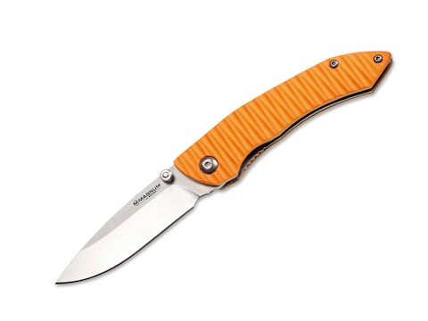 Boker Mag Orange Folding Tactical Knife 2.75 Drop Point 440A SS Blade