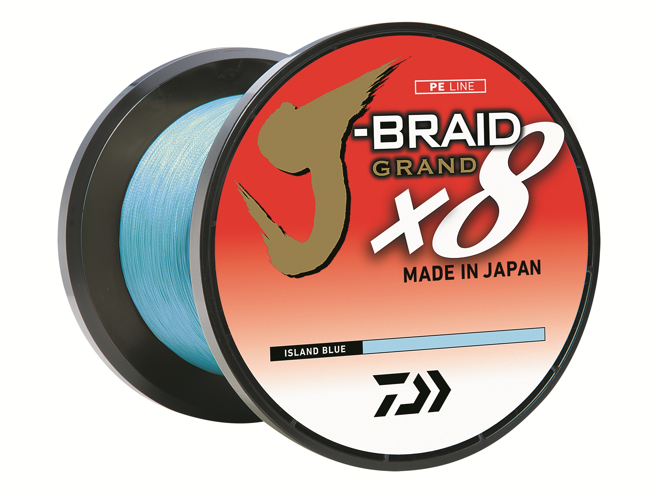 Daiwa JBraid Grand X8 Braided Fishing Line 6lb 300yd Island Blue