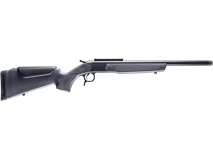 CVA Scout Single Shot Rifle 450 Bushmaster 22″ Blued Threaded Barrel Blued Frame Stealth Gray Field Stock