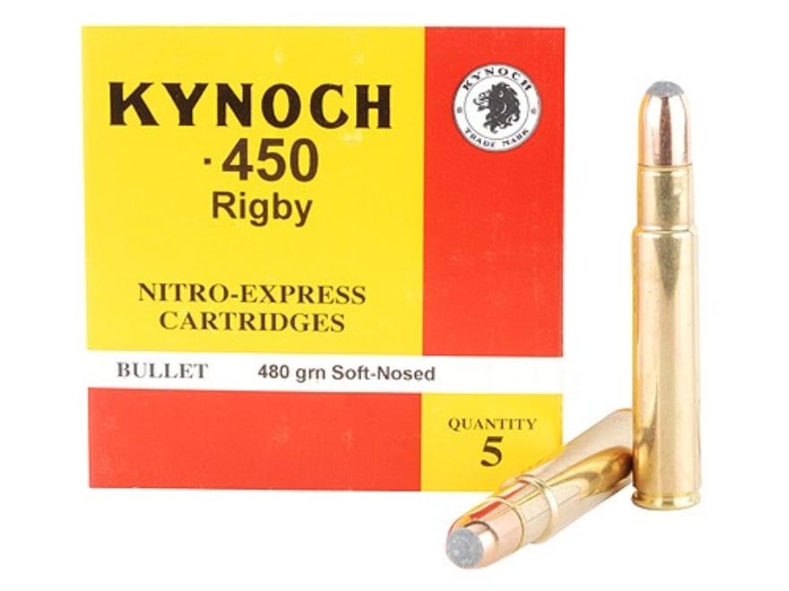Kynoch Ammo 450 Rigby Rimless 480 Grain Woodleigh Welded Core Soft