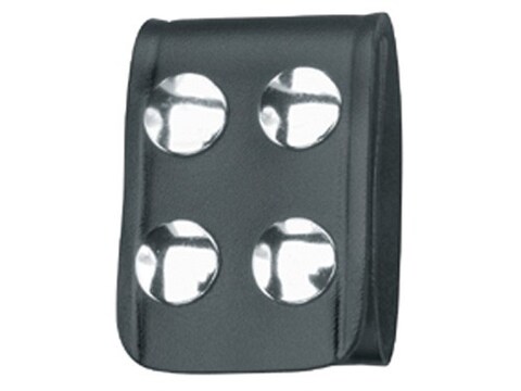 Gould & Goodrich B129 Belt Keeper Nickel Snap Leather Black