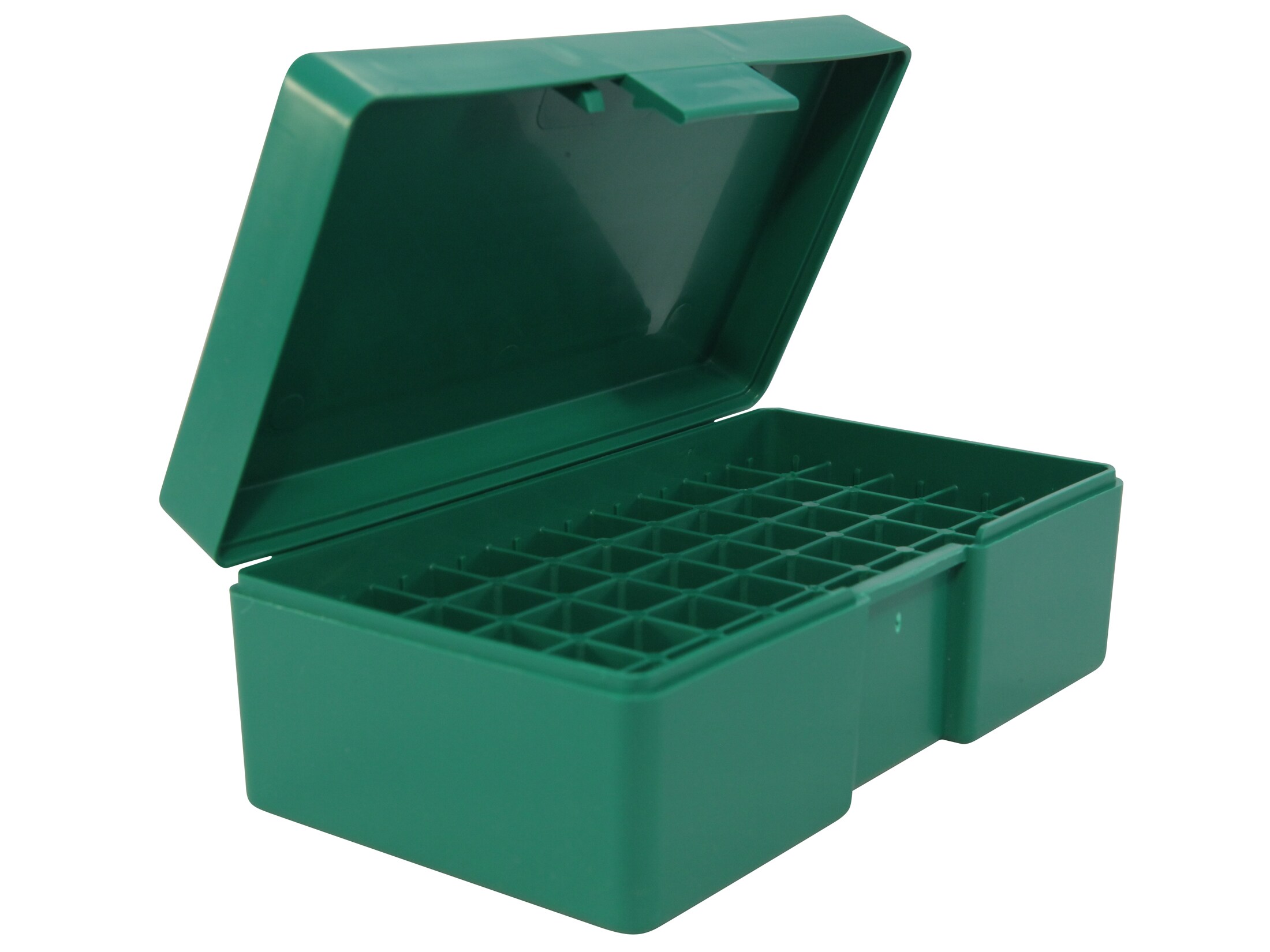 Rcbs Flip-top Ammo Box 357 Sig, 40 S&w, 45 Acp 50-round Plastic Green