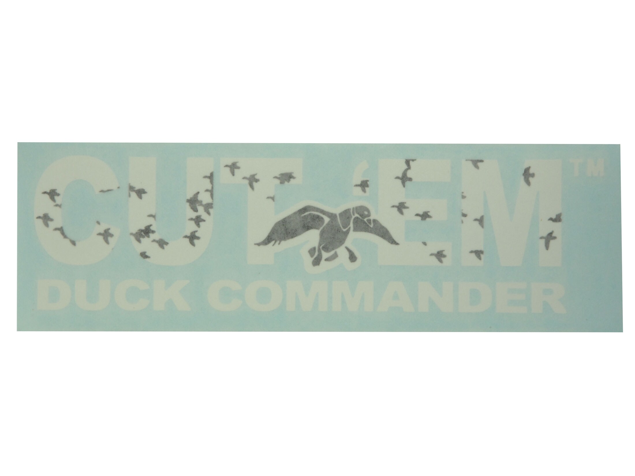 Duck Commander Cut 'Em Decal White