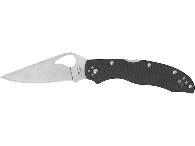 Byrd Knife Harrier 2 Pocket Knife 3.39″ Leaf 8Cr13MoV Satin Blade G-10 Handle Black
