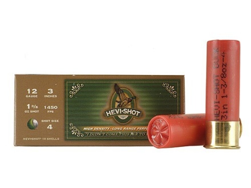HeviShot Duck Waterfowl 12 Ga Ammo 3 6 Tungsten Shot 13/8oz Case of