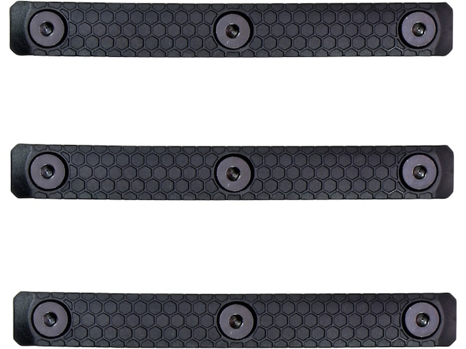 Slate Black Industries M-LOK 3-Slot Rail Cover Polymer Black 3PK