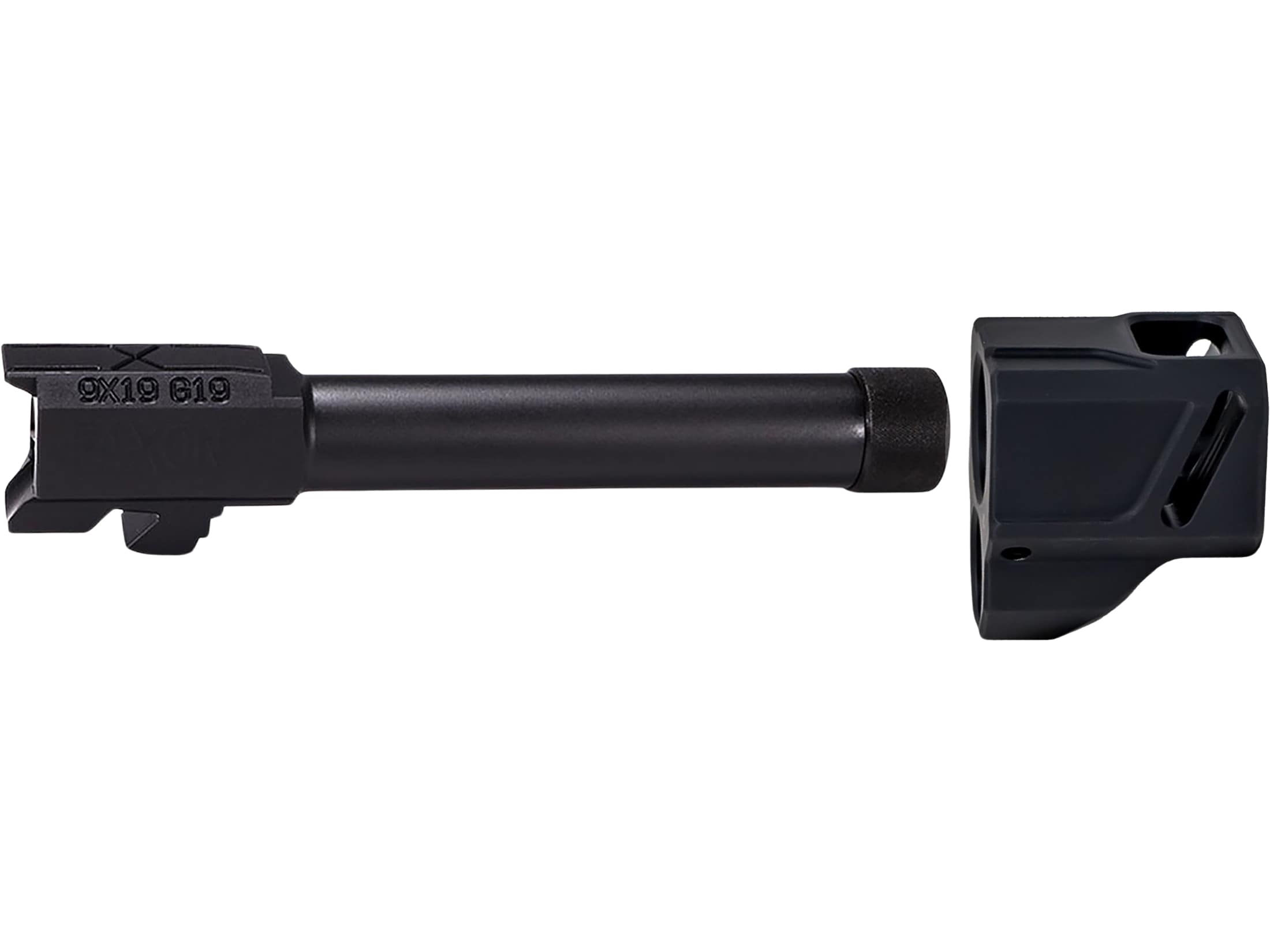 Faxon Duty Series Threaded Barrel for Glock 19 with EXOS-543 Compensator Black