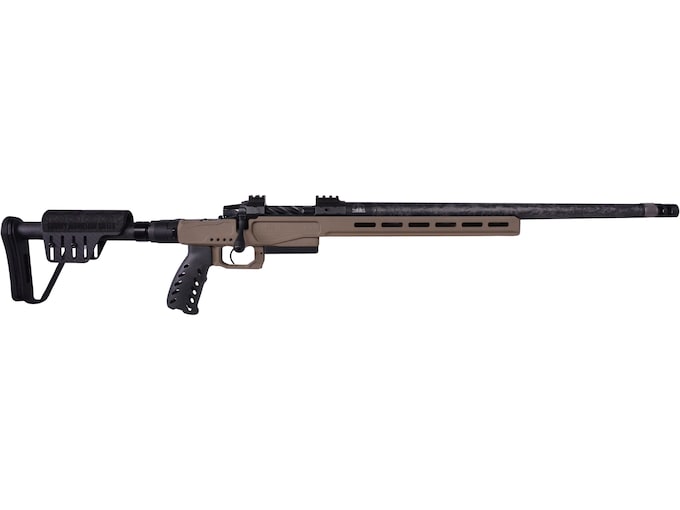 Snowy Mountain Rifles Long Range Hunter 4.0 Bolt Action Rifle 6.5 PRC 20" Carbon Fiber Threaded Barrel Black Nitride Frame Flat Dark Earth Pistol Grip, Adjustable Cheek Piece Stock
