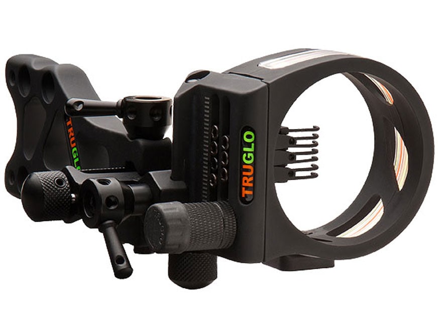 TRUGLO TSX Pro MicroAdjust 7Pin Bow Sight .019 Diameter Pins Black