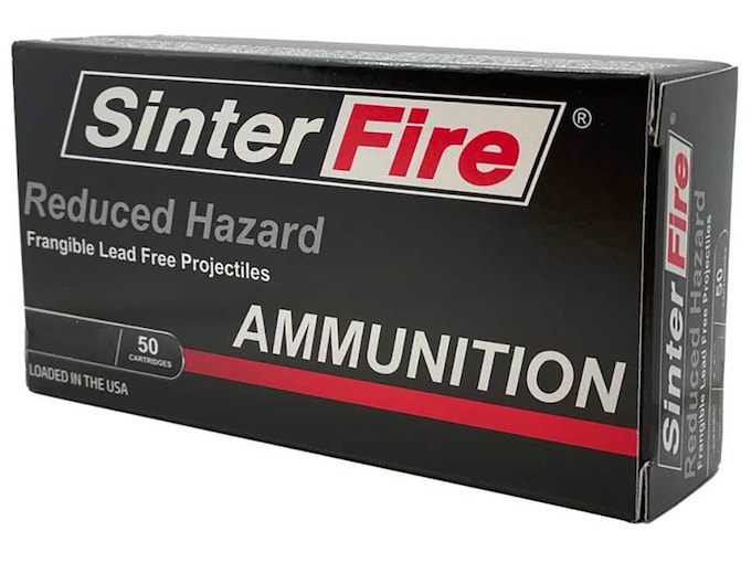 SinterFire Reduced Hazard 45 ACP Ammo 155 Grain Frangible Flat Nose Lead Free Box of 50