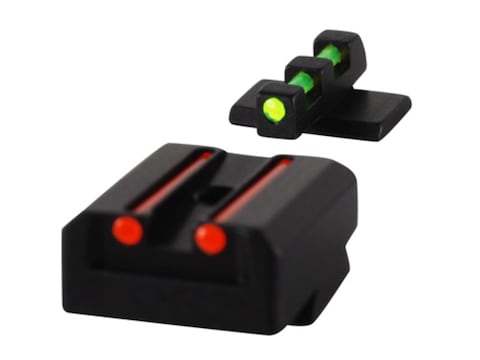 Williams Fire Sight Set 1911 Taurus Aluminum Black Fiber Optic Green Front, Red Rear