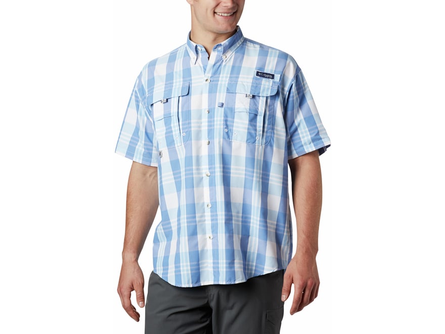 Columbia Men's PFG Super Bahama Short Sleeve Button-Up Shirt Nylon