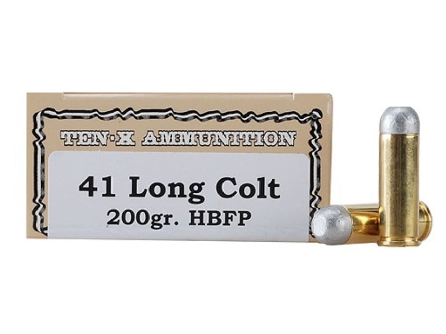 Ten-X Cowboy Ammo 41 Long Colt 200 Grain Lead Hollow Base Flat Point