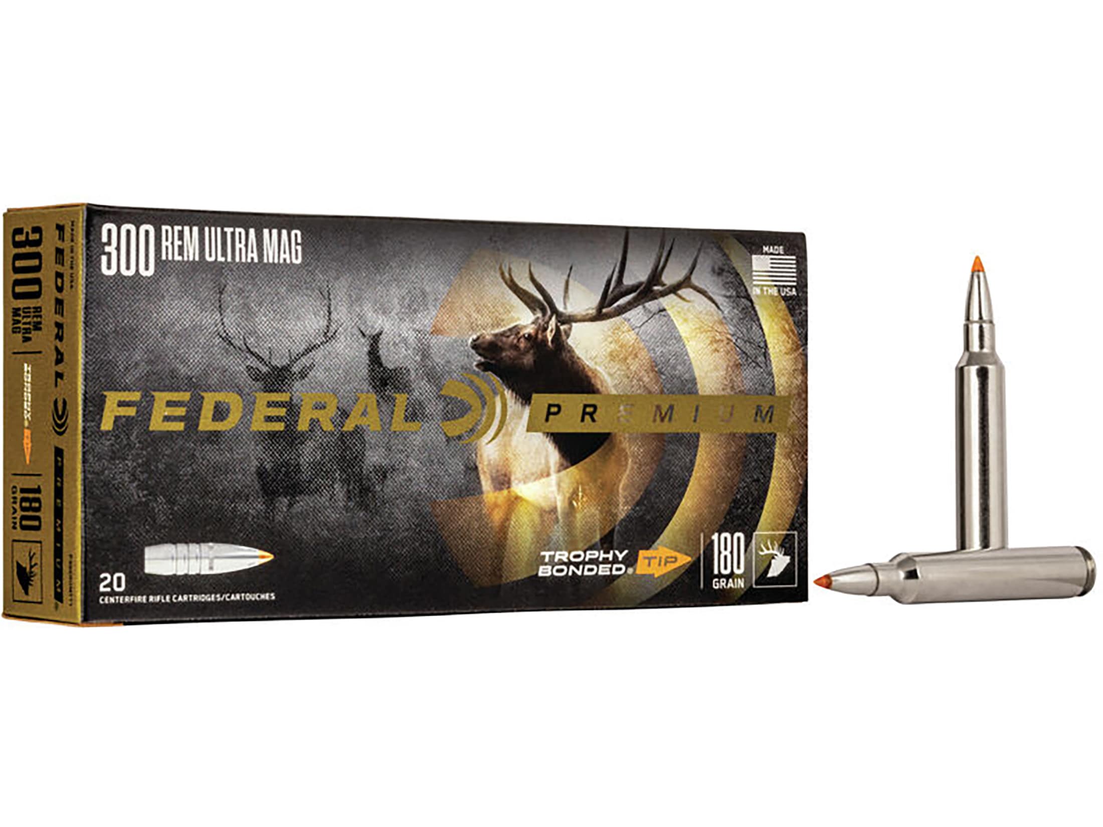 Federal Premium 300 Remington Ultra Mag Ammo 180 Grain Federal Trophy