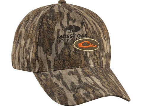 Drake Non-Typical Men's Camo Logo Cap Mossy Oak Bottomland Camo