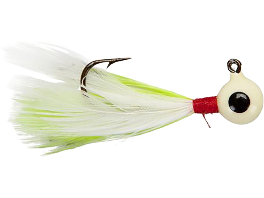 Lindy Lead Free Little Nipper 1/32 oz Jig White Glow 2 per Pack - LLNLF1209