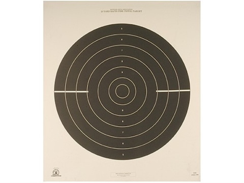 NRA Official International Pistol Targets B-38 25 Yard Rapid Fire Paper Pack of 100