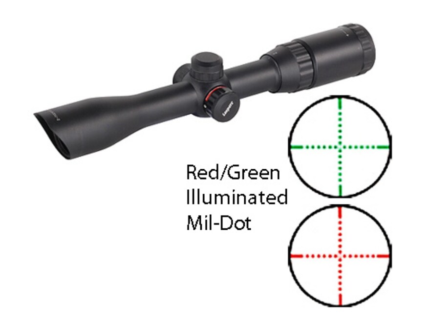 Leapers UTG Long Eye Relief Rifle Scope 27x 32mm Red Green