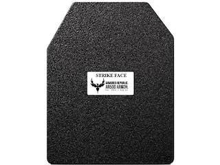 AR500 Body Armor Stand Alone Ballistic Plate III Left Hand Shooter's Cut 10" x 12" Flat Steel