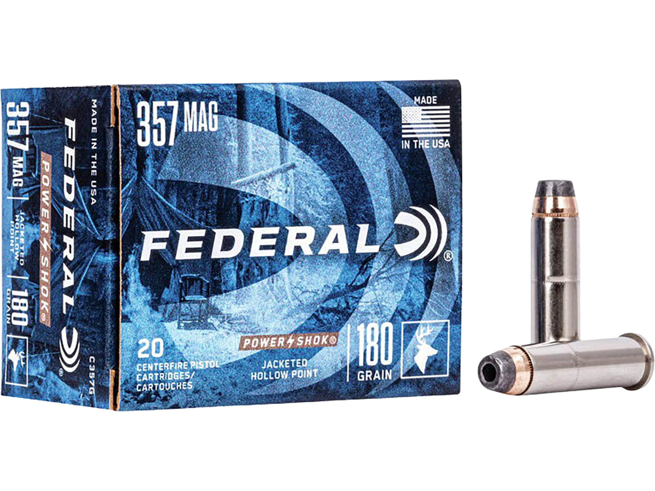 Federal Power Shok Mag Ammo Grain Semi Jacket Hollow Point Box