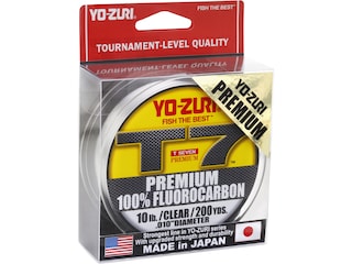 Yo-Zuri T-7 Premium Fluorocarbon Fishing Line 6lb 1000yd Clear