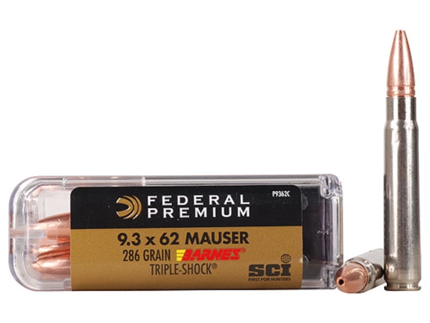 9mm Parabellum Bullet デモ PPU 9.3x62mm Mauser Metric Rifle 285gr SP Ammo | Black Basin Outdoors