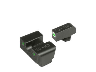 TRUGLO Tritium Pro Sight Set for Glock 17, 17L, 19, 22, 23, 24, 26, 27, 33, 34, 35, 38, 39 Gen 1, 2, 3, 4, 5 Tritium Green with White Front Outline