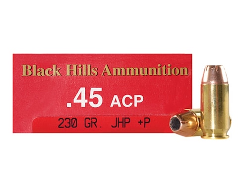 Black Hills Ammo 45 ACP +P 230 Grain Jacketed Hollow Point Box of 50