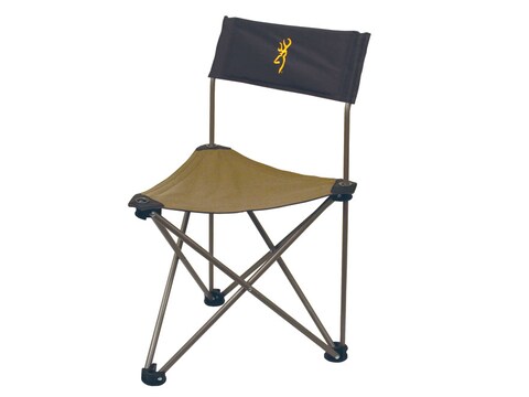 Browning Dakota Tripod Chair Steel Frame Nylon Seat Khaki and Coal