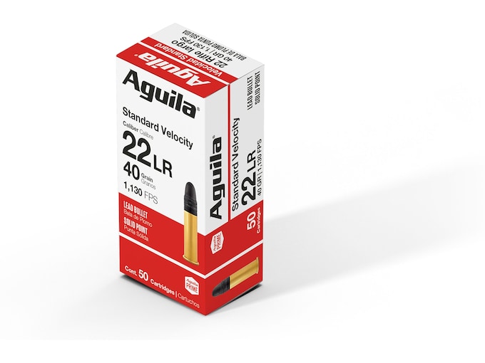 Aguila Standard Velocity 22LR Ammo 40 Grain Round Nose Case of 2000 (40 Boxes of 50)
