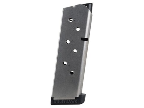 Nighthawk Custom Mag Extended Base Pad 1911 Officer 45 ACP 7-Round SS