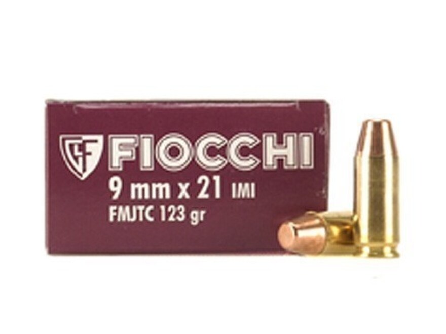 Fiocchi Shooting Dynamics 9x21mm Ammo 123 Grain Full Metal Jacket Box