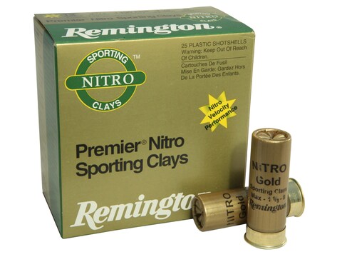 Remington Premier Nitro Gold Sporting Clays Ammunition 12 Gauge 2-3/4" 1-1/8 oz #8 Shot...