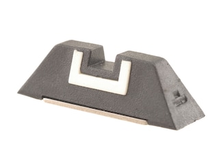 Glock Factory Square Rear Sight 6.1mm .240 Height Polymer Black White