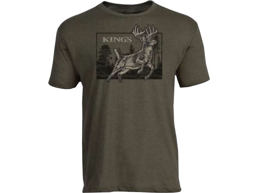 King's Camo Men's Peak T-Shirt Heather Military Green Small