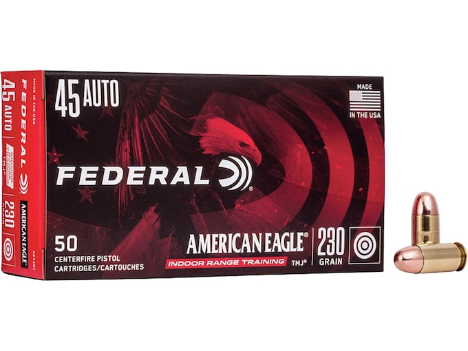 Federal American Eagle 45 ACP Ammo 230 Grain Total Metal Jacket Box of 50
