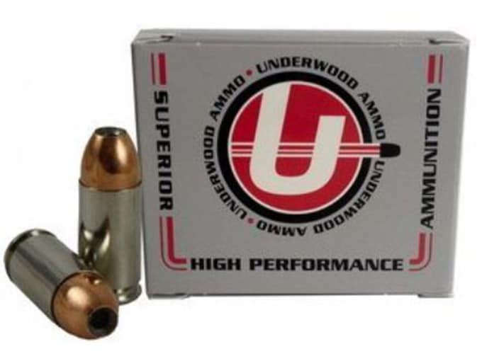 Underwood 9mm Luger +P+ Ammo 115 Grain Nosler Sporting Handgun Jacketed Hollow Point Box of 20