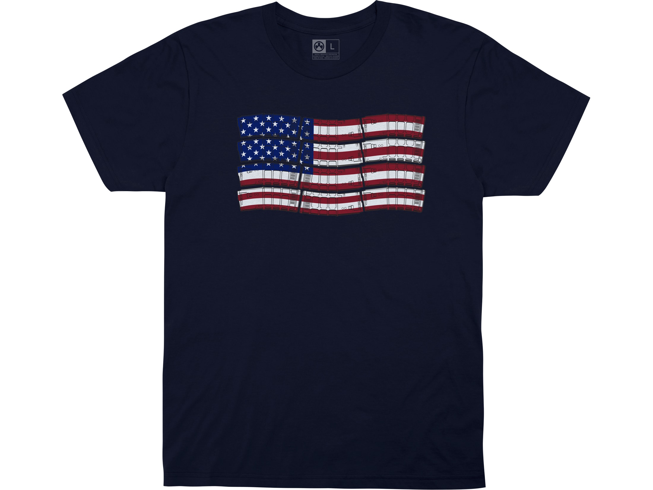 Magpul Men's PMAG-FLAG T-Shirt Silver Large