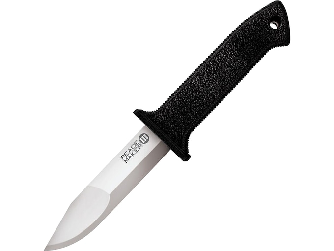Cold Steel Peace Maker III Fixed Blade Knife 4″ Clip Point 4116 Krupp Satin Blade Polypropylene Handle Black