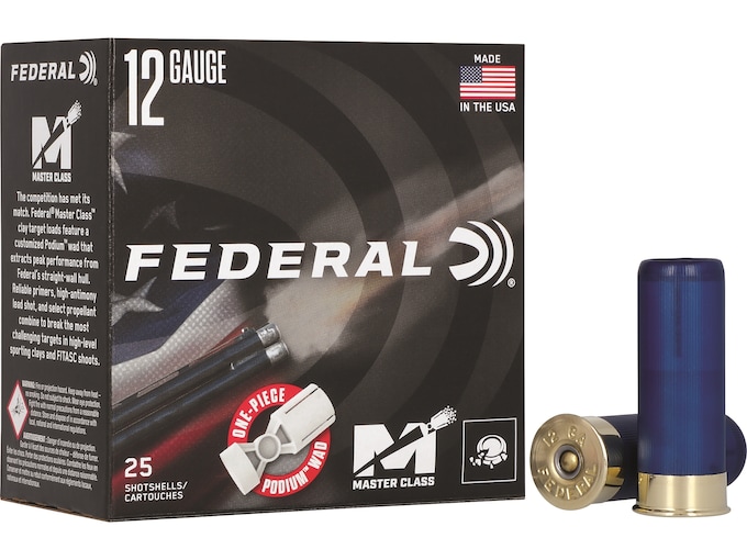 Federal Master Class 1250 12 Gauge Ammo 2-3/4″ #8 Lead Shot 1 oz Box of 25
