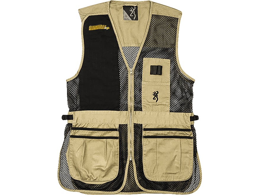 NEW BROWNING TRAPPER CREEK LIGHTWEIGHT SHOOTING RANGE VEST CLAY BLACK