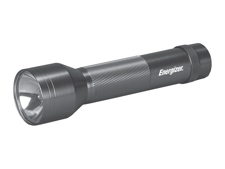 Energizer Eveready Flashlight LED 2 D Batteries Aluminum Black