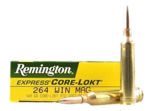 Remington Core-Lokt Ammunition 264 Winchester Magnum 140 Grain Pointed Soft Point Core-...