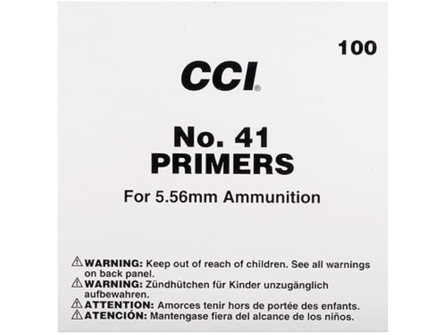 CCI Small Rifle 5.56mm NATO-Spec Military Primers #41 Box of 1000 (10