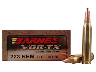 Barnes VOR-TX Ammunition 223 Remington 55 Grain TSX Hollow Point Lead-Free Box of 20
