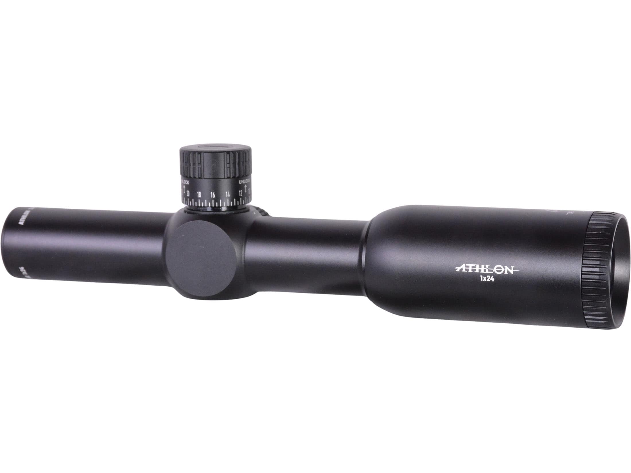 Athlon Optics Talos HMR Rifle Scope 30mm Tube 1x 24mm Center-X MOA Reticle Black