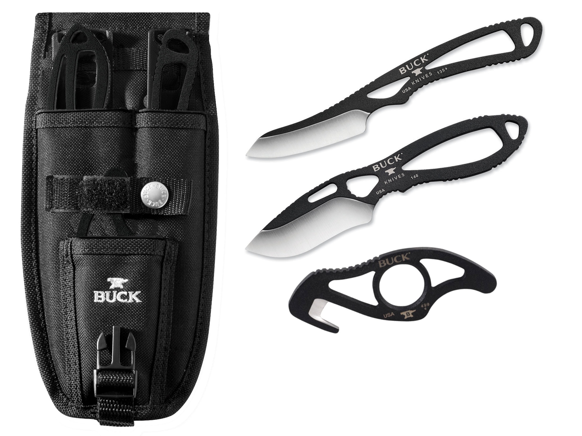 Buck 141 PakLite Field Master Hunting Knife Combo Black