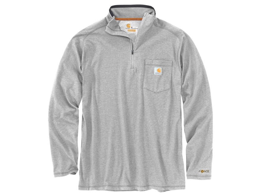 Carhartt Men's Force Relaxed Fit Midweight Long Sleeve 1/4 Zip Heather