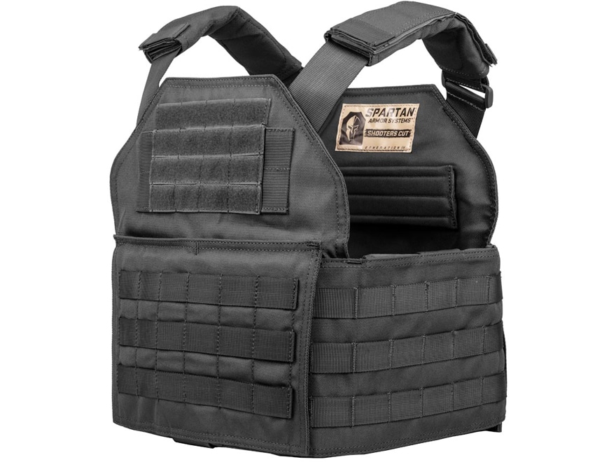 Spartan Armor Shooter's Cut Plate Carrier Black